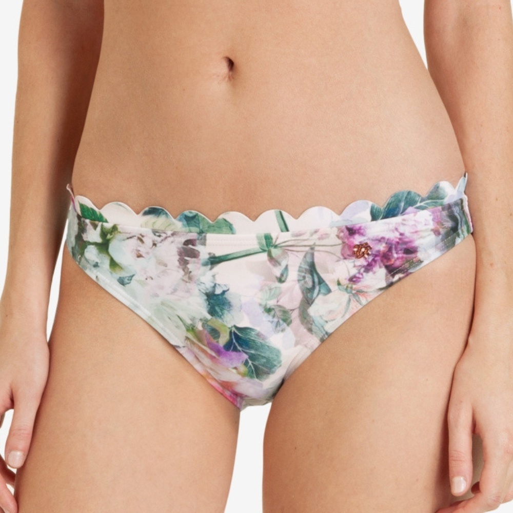 TED BAKER Scalloped Egde Pure Peony Bikini Bottom